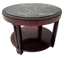 French Art Deco Coffee Table or Cocktail Table with Marble Top, 1930s